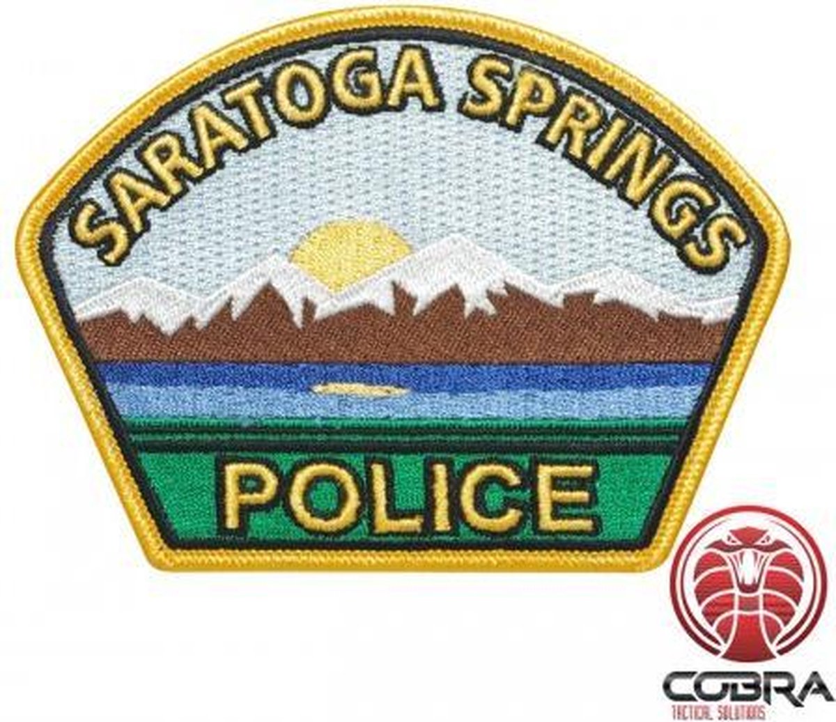 Saratoga Springs Police geborduurde patch | Strijkpatches | Military Airsoft